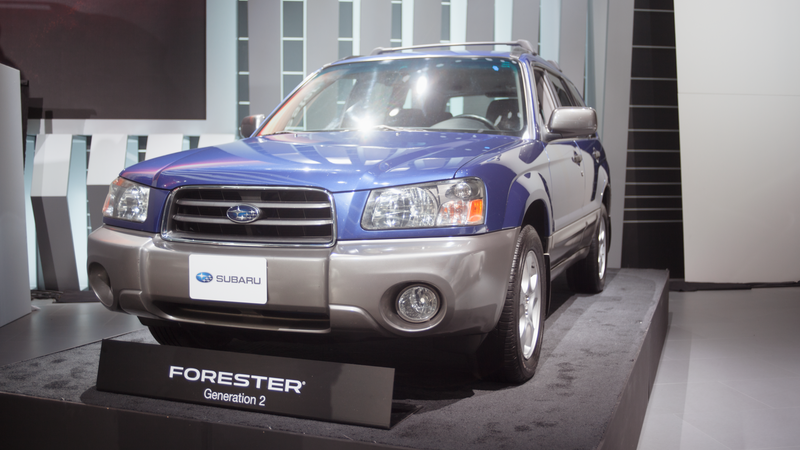 Illustration for article titled Subaru Scrambled To Get The First Four Generations Of The Forester To The New York Auto Show